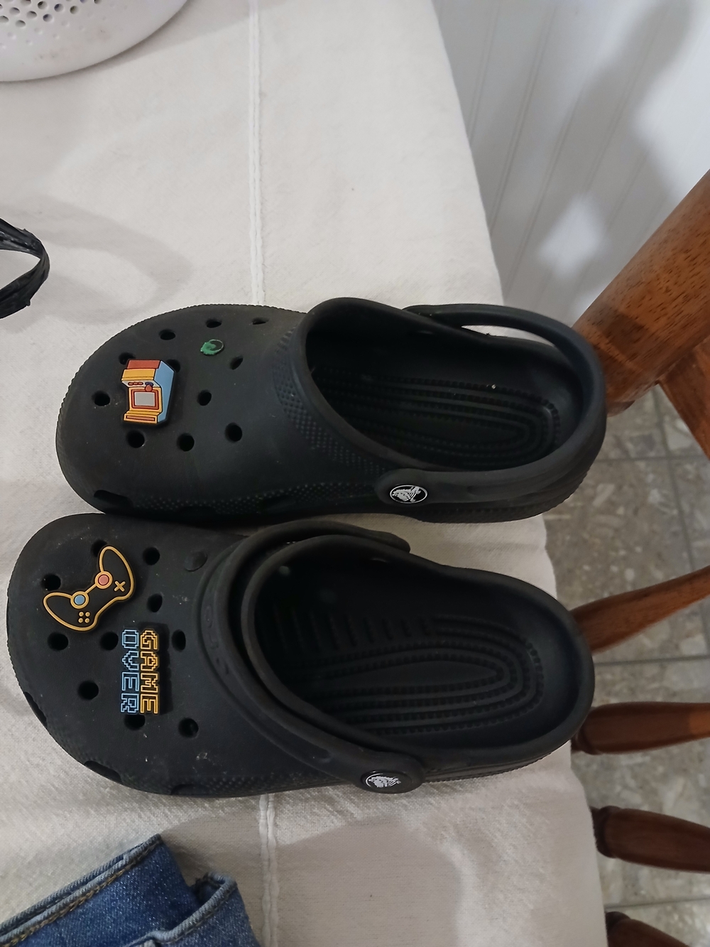 Kids Black Slip-On Clog Shoes - Comfortable Casual Wear